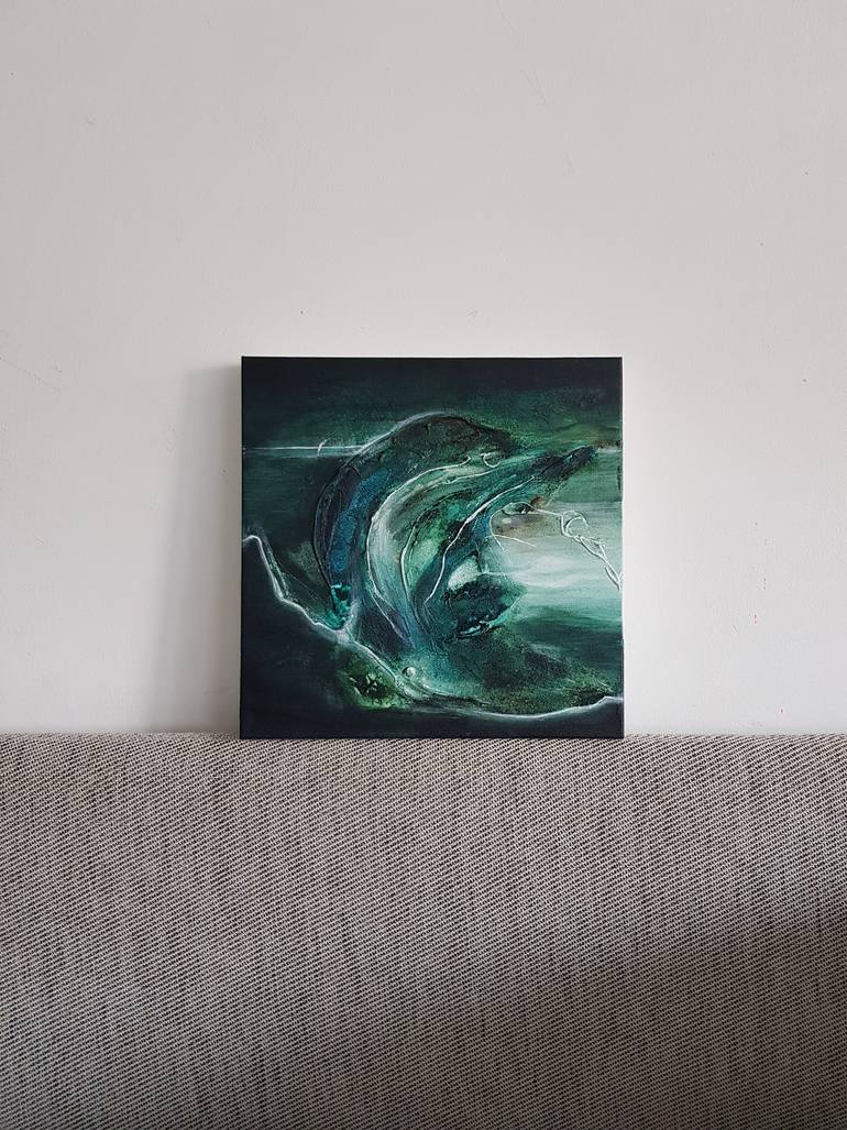 Original Abstract Expressionism Abstract Painting by Indira Kakabayeva-Solanik