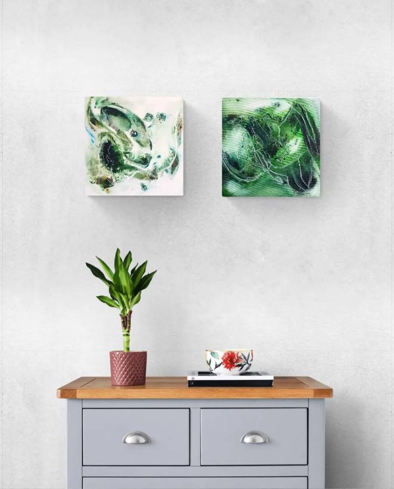 Original Contemporary Abstract Painting by Indira Kakabayeva-Solanik