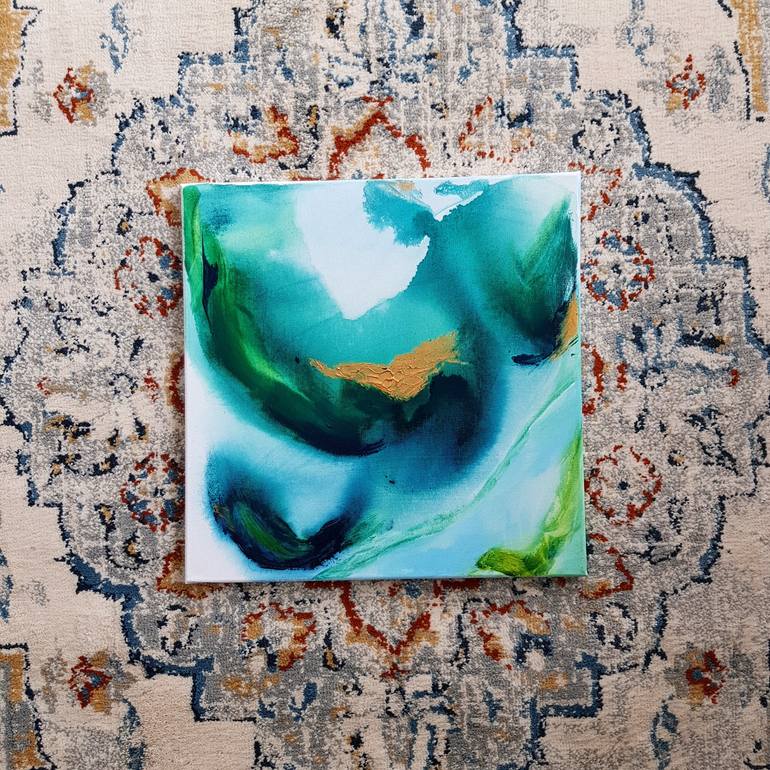 Original Abstract Expressionism Abstract Painting by Indira Kakabayeva-Solanik