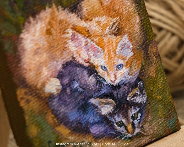 Original Conceptual Cats Painting by Anna Ivanova