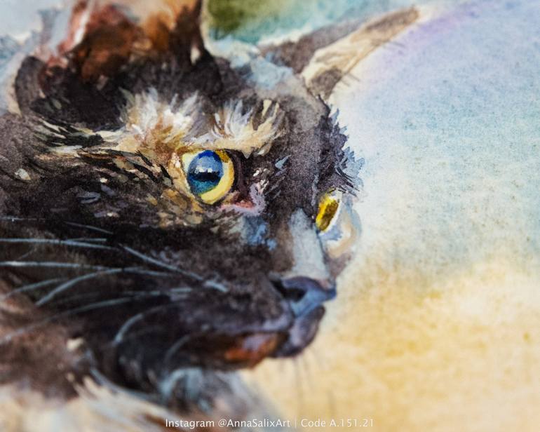 Original Realism Cats Painting by Anna Ivanova