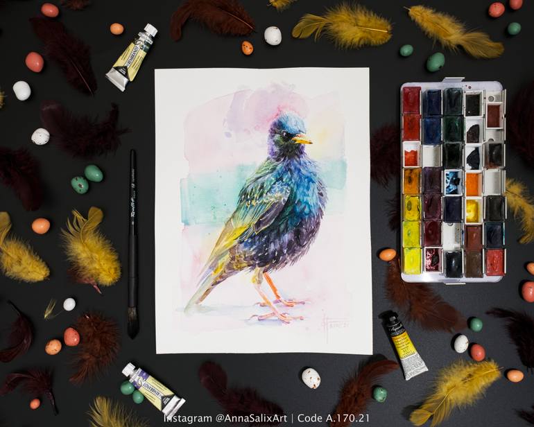 Original Illustration Animal Painting by Anna Ivanova