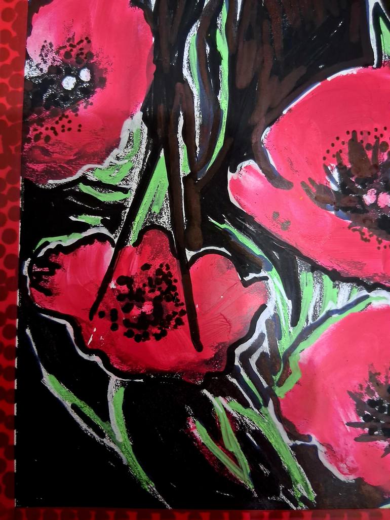 Original Abstract Expressionism People Painting by Ricci Ricci
