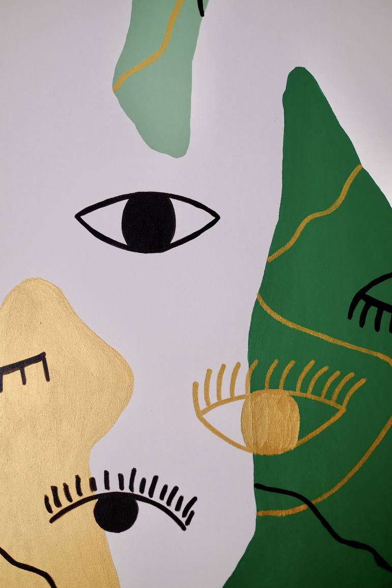 Original Abstract Geometric Painting by Lena Bera-Pancini