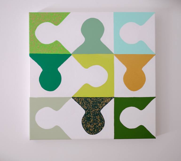Original Geometric Painting by Lena Bera-Pancini