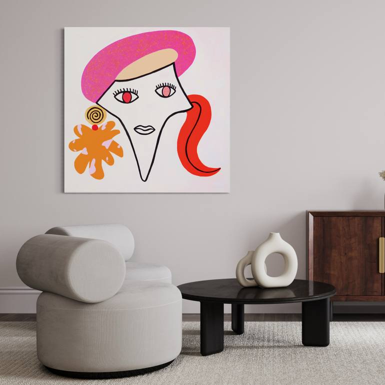 Original Abstract People Painting by Lena Bera-Pancini