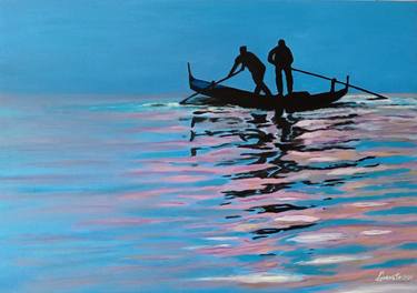 Original Expressionism Boat Paintings by Alessio Levorato