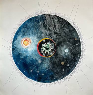 Print of Abstract Outer Space Drawings by Sharon Reeber