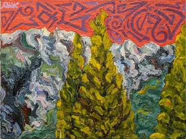 Original Abstract Expressionism Landscape Paintings by Lazar Živković