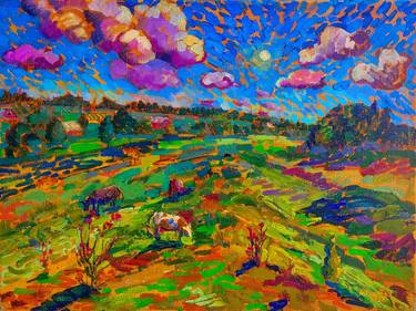 Original Impressionism Landscape Paintings by Anastasiia Kurkova