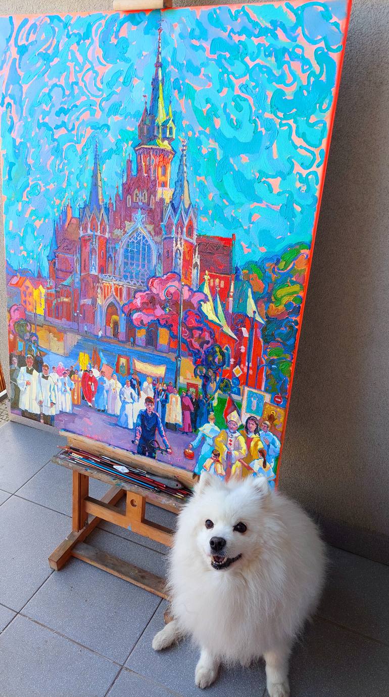 Original Impressionism Architecture Painting by Anastasiia Kurkova