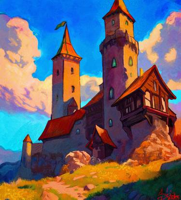 Original Impressionism Architecture Digital by Anastasiia Kurkova