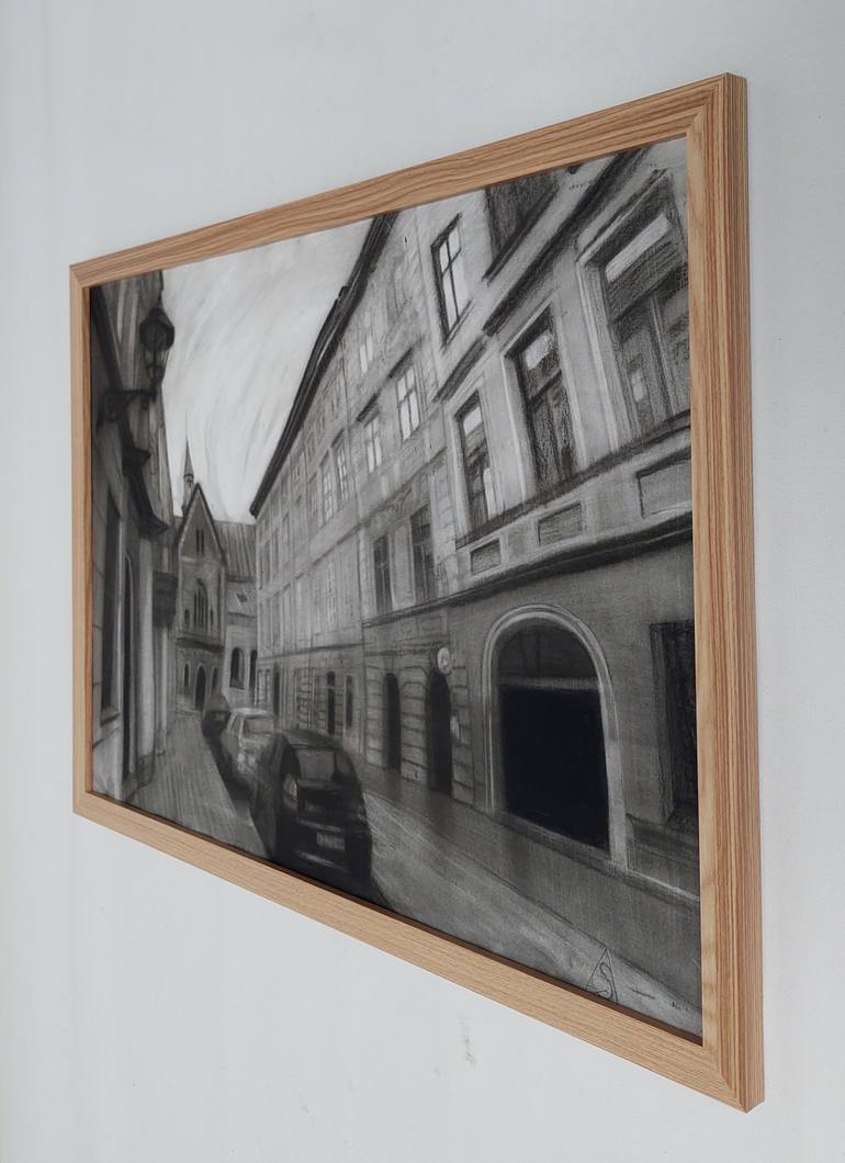 Original Contemporary Architecture Drawing by Anastasiia Kurkova