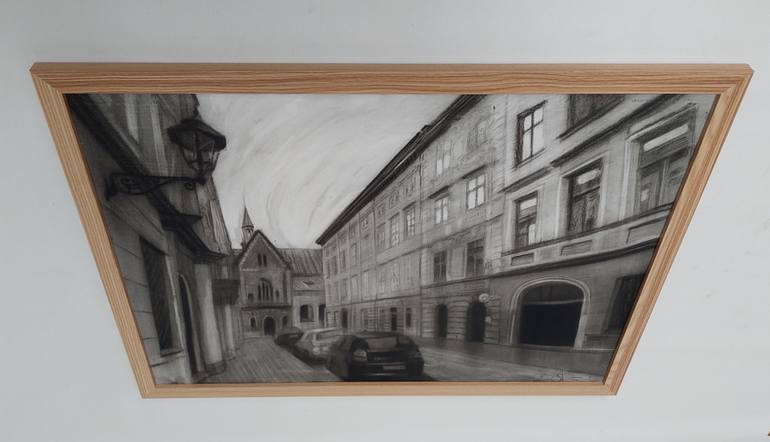 Original Contemporary Architecture Drawing by Anastasiia Kurkova