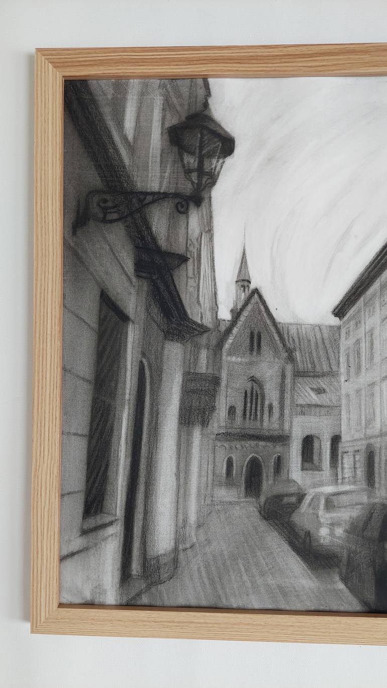 Original Contemporary Architecture Drawing by Anastasiia Kurkova