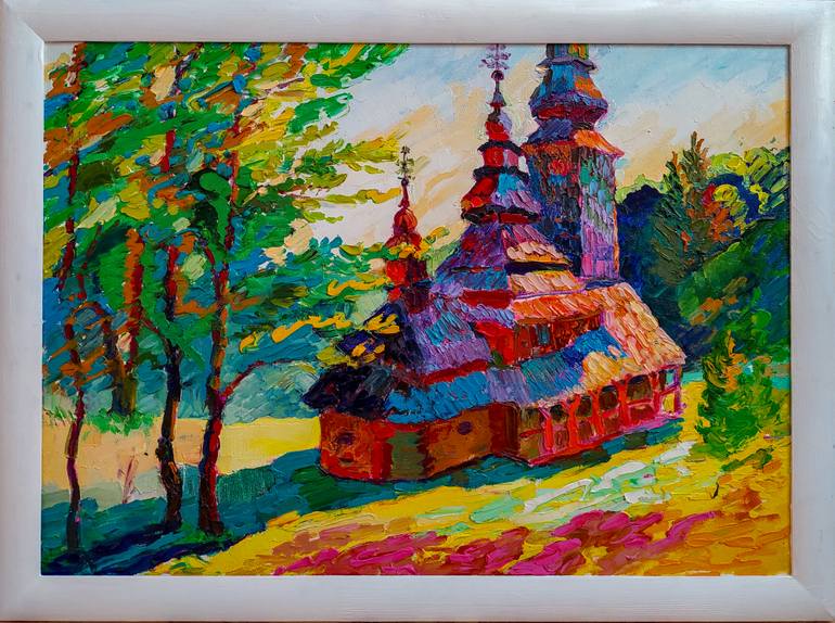 Original Impressionism Architecture Painting by Anastasiia Kurkova