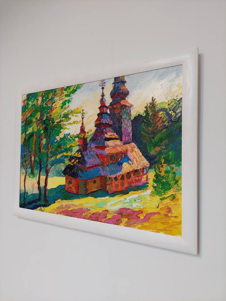 Original Impressionism Architecture Painting by Anastasiia Kurkova