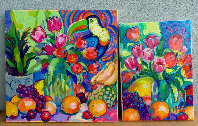 Original Impressionism Still Life Painting by Anastasiia Kurkova