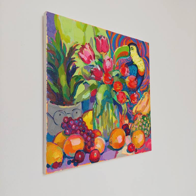 Original Impressionism Still Life Painting by Anastasiia Kurkova