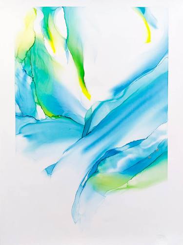 Alcohol inks - greens and blues - Alcohol Ink Designs by Susan - Paintings  & Prints, Abstract, Organic - ArtPal