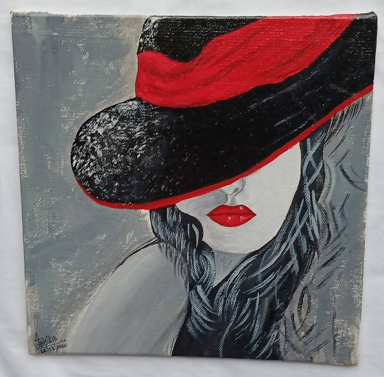 The Hat Lady Painting by Ishita Mehta Saatchi Art