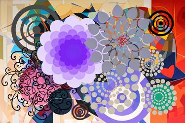 Original Abstract Geometric Digital by Marcelo Ferreira
