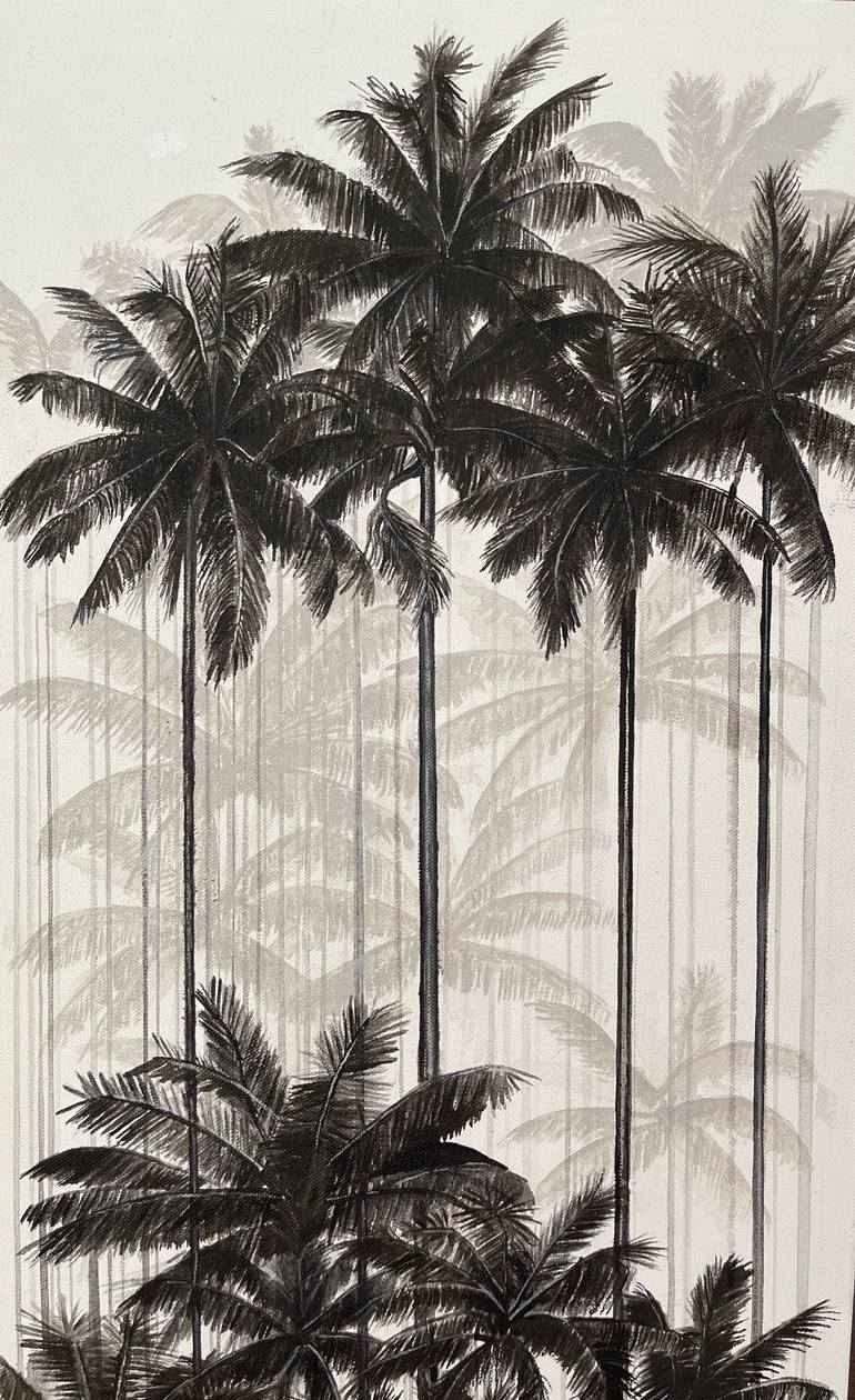 Original Abstract Botanic Painting by Camila Echavarria