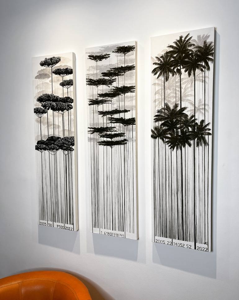 Original Abstract Botanic Painting by Camila Echavarria
