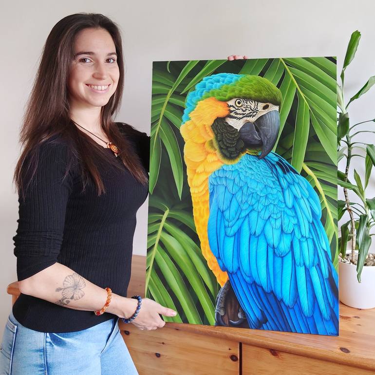 Original Realism Animal Painting by Aline Belliard