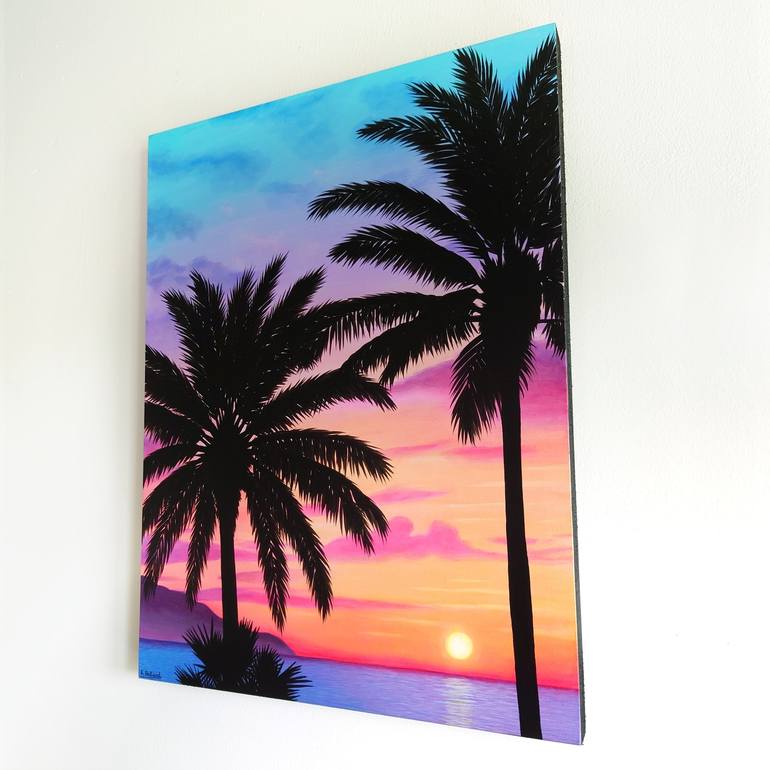 Original Realism Beach Painting by Aline Belliard