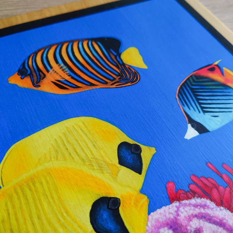 Original Photorealism Fish Painting by Aline Belliard