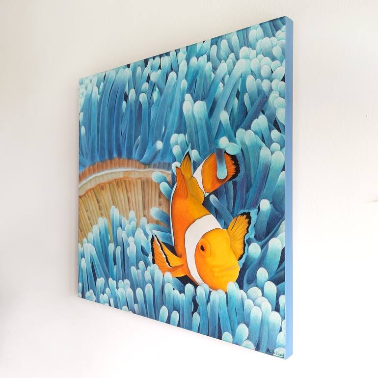 Original Photorealism Fish Painting by Aline Belliard