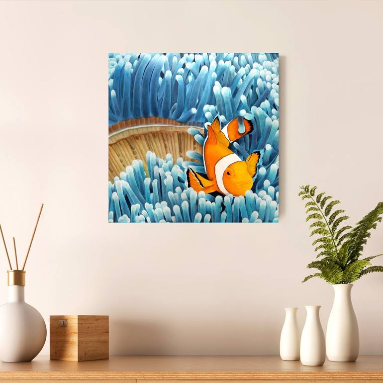 Original Photorealism Fish Painting by Aline Belliard