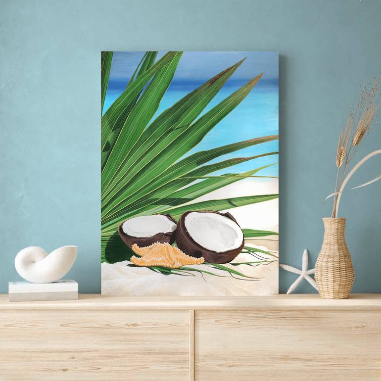 Original Beach Painting by Aline Belliard