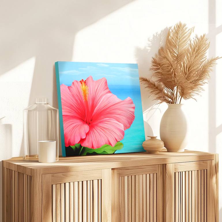 Original Photorealism Floral Painting by Aline Belliard