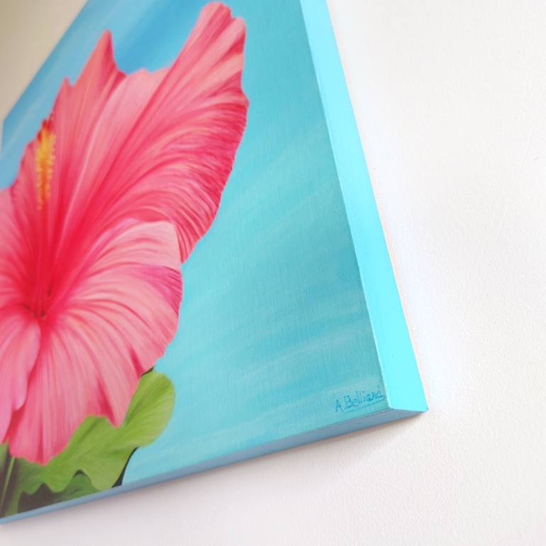 Original Photorealism Floral Painting by Aline Belliard