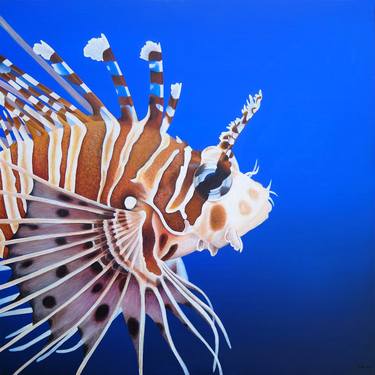 Original Photorealism Fish Paintings by Aline Belliard