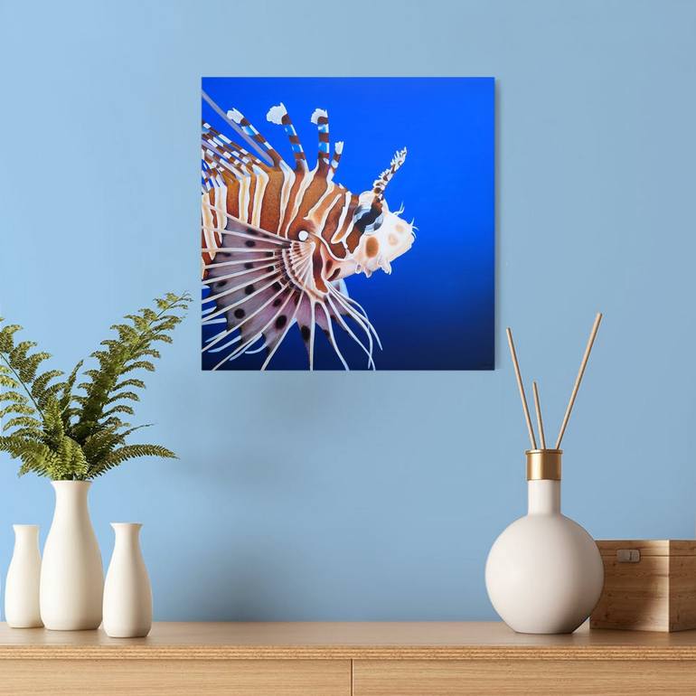 Original Photorealism Fish Painting by Aline Belliard