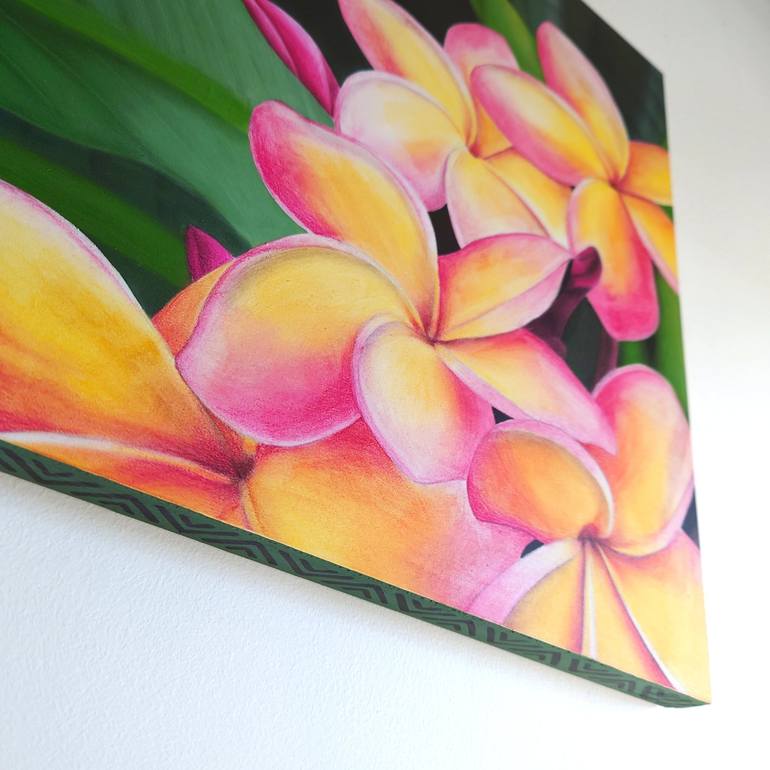 Original Photorealism Floral Painting by Aline Belliard