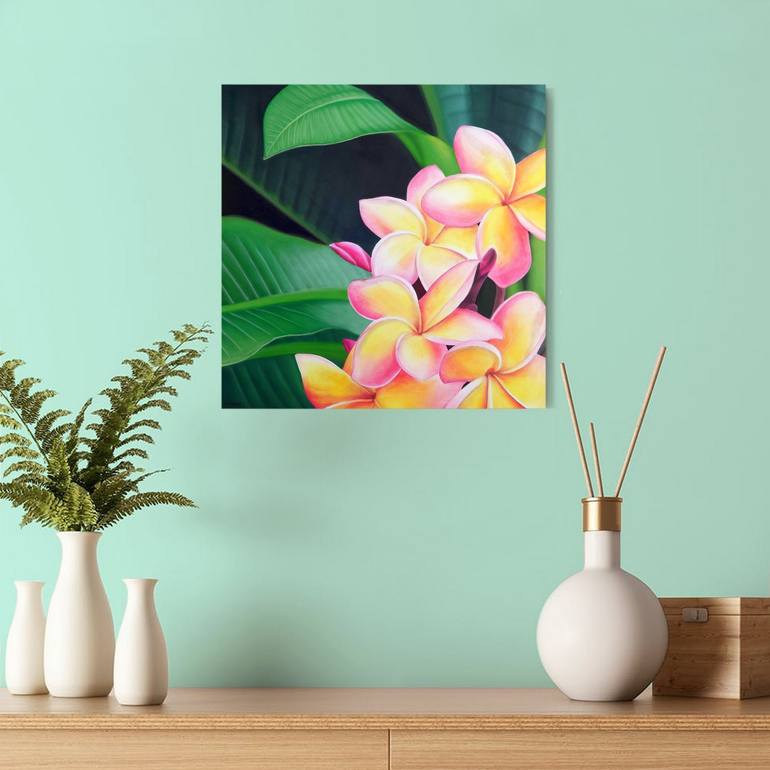 Original Photorealism Floral Painting by Aline Belliard