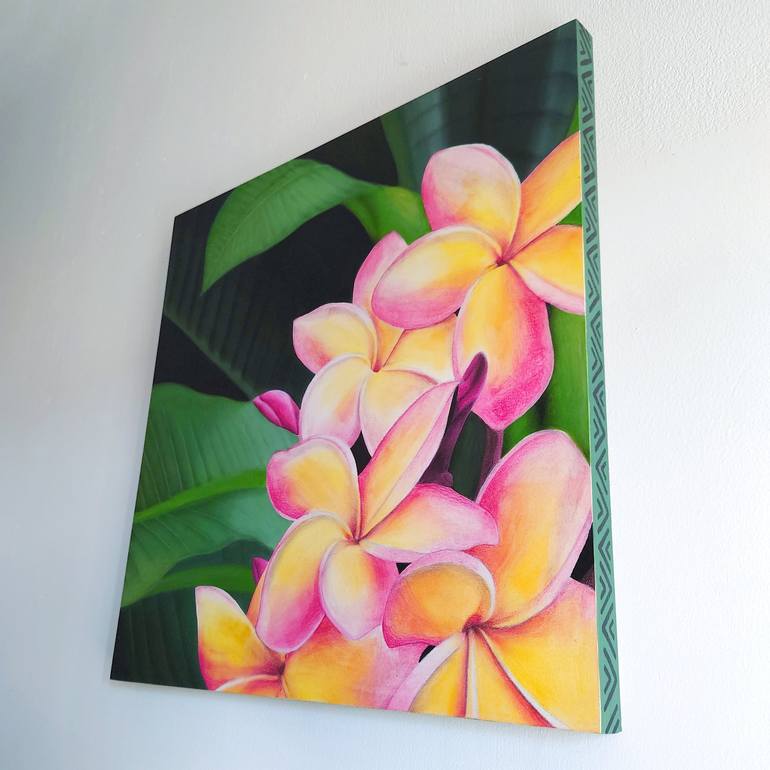 Original Photorealism Floral Painting by Aline Belliard