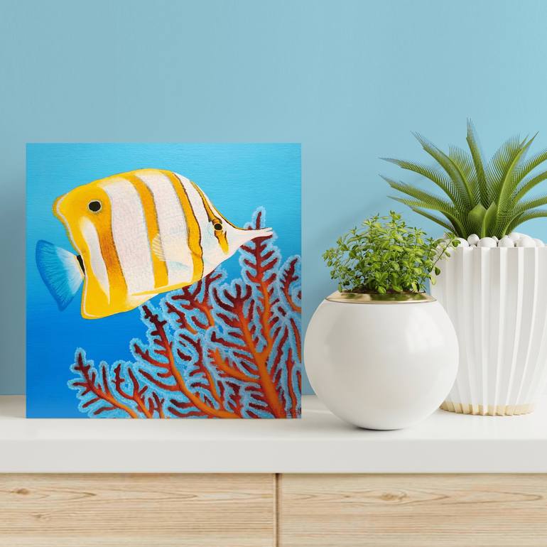 Original Realism Fish Painting by Aline Belliard