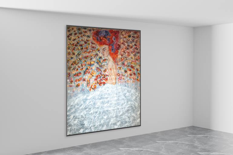 Original Abstract People Painting by Shahi Dayekh