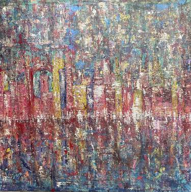Original Abstract Cities Paintings by Shahi Dayekh