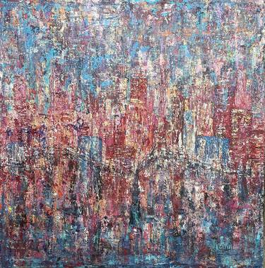 Original Abstract Cities Paintings by Shahi Dayekh