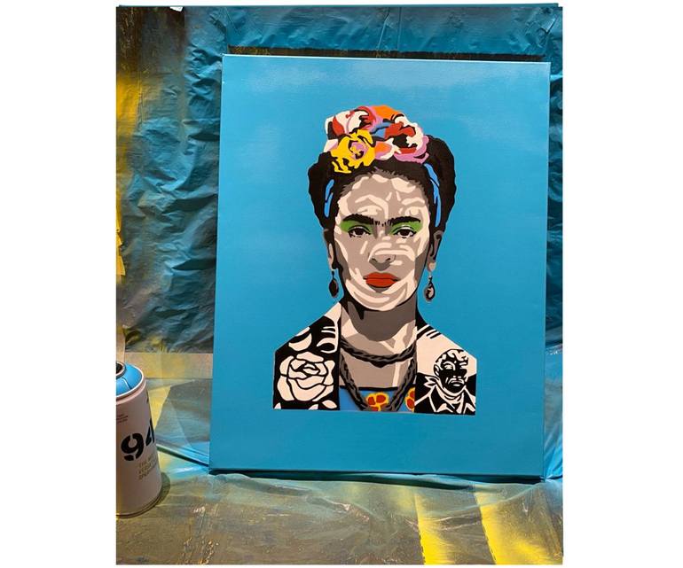 Original Pop Art Portrait Painting by Emiliano Ruggeri