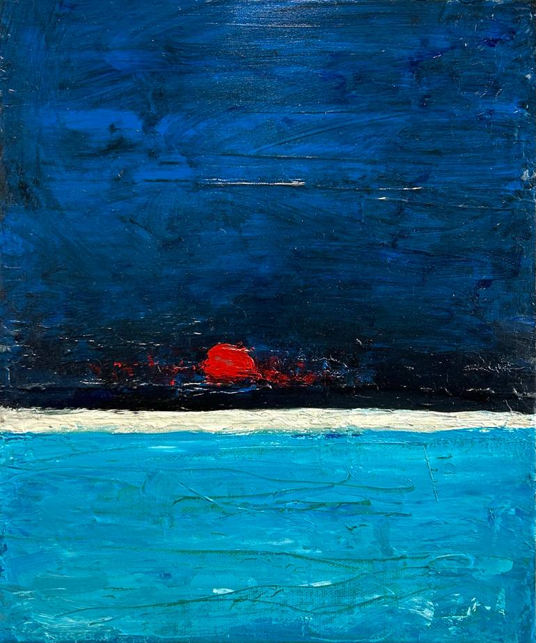 Original Seascape Painting by Micheal Haran | Abstract Art on Canvas | The Setting Sun 3