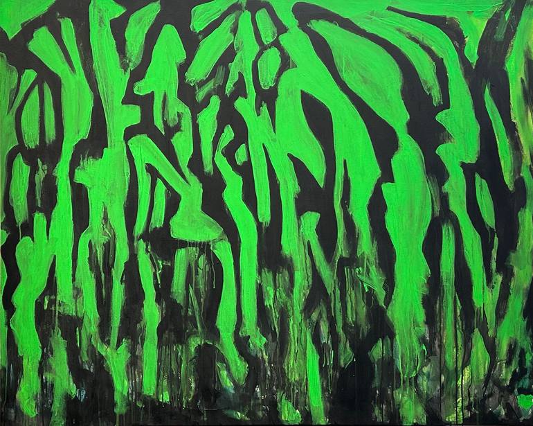 Original Abstract Painting by Micheal Haran | Abstract Art on Canvas | In The Forests Of The Night