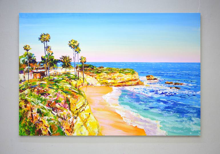 Original Impressionism Beach Painting by Iryna Kastsova