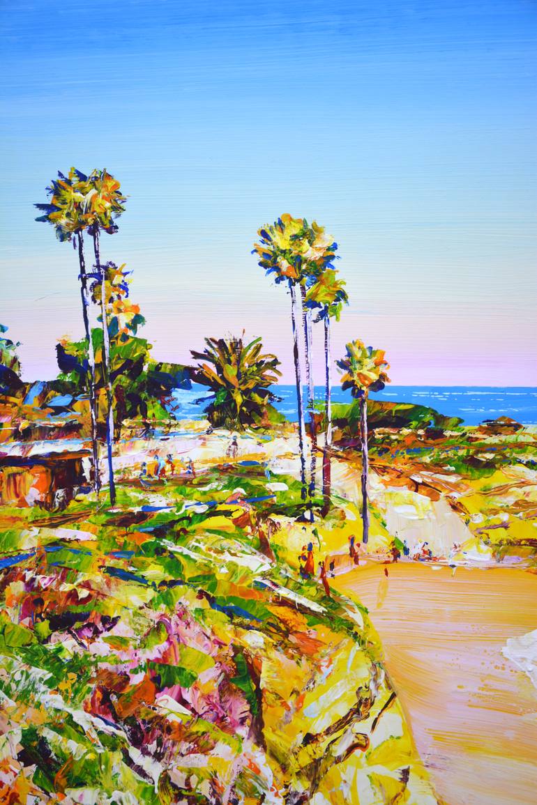 Original Impressionism Beach Painting by Iryna Kastsova